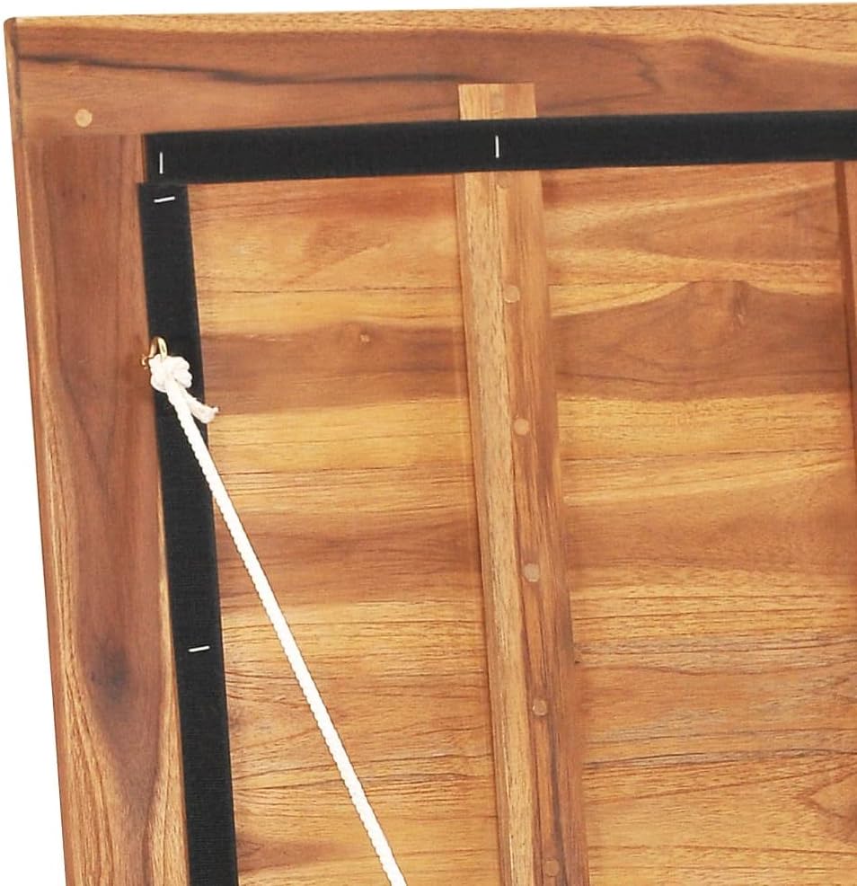 Patio Storage Box,Outdoor Toy Box,Deck Storage Box,Features Ample Storage Space,With Stitched PE Bag,for Patio Furniture, Pillows, Pool Supplies, Garden Tools 35.4"x19.7"x22.8" Solid Teak Wood