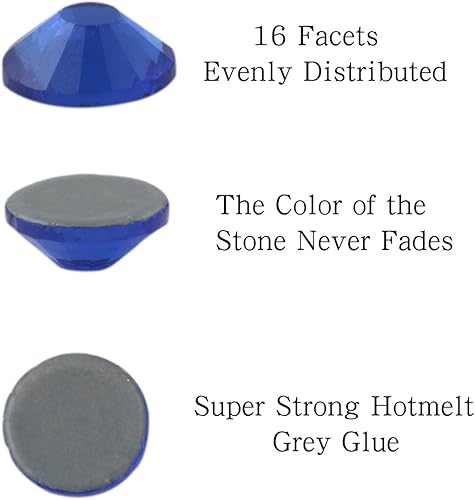 Miniatura 9 de Los diamantes de imitación Hotfix de forma redonda con parte trasera plana de cristal sueltas son fantásticas para decorar vestidos de novia,