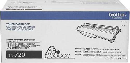 Brother Printer TN720 Toner Cartridge Negro