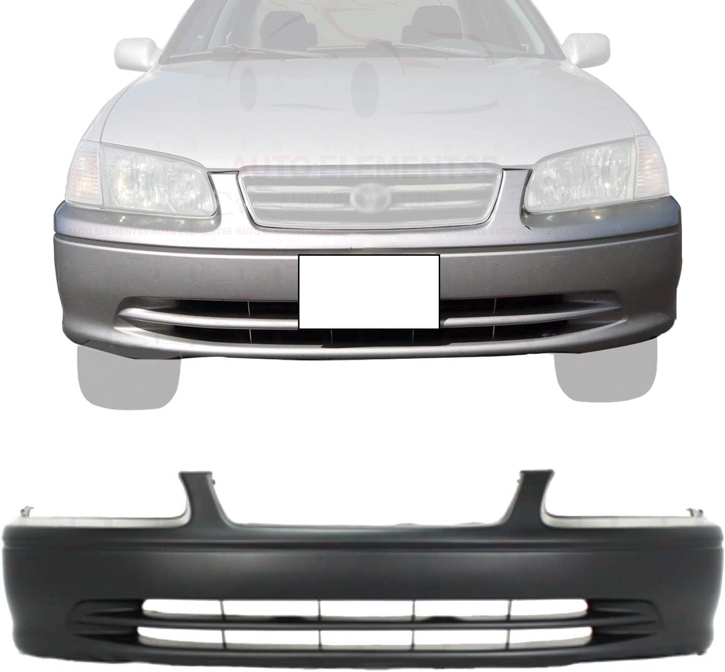 Front Bumper Cover Primed Plastic For 2000-2001 Toyota Camry Direct Replacement 52119AA902