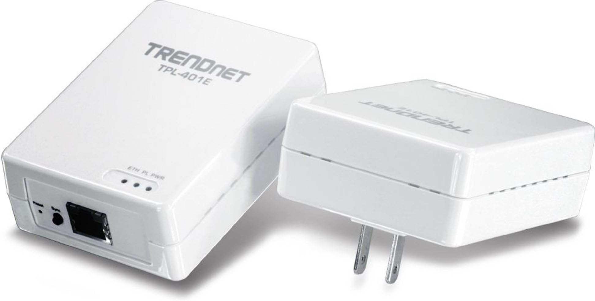 TRENDnet 500 Mbps Powerline Ethernet AV Adapter Kit TPL-401E2K (White)