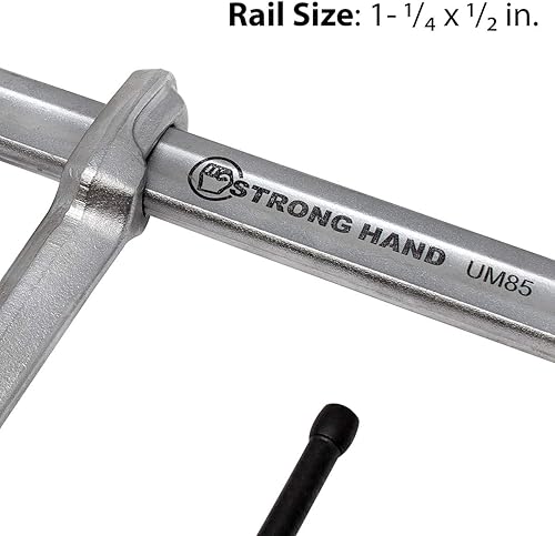 Miniatura 5 de Strong Hand Tools UM125-C3 Abrazadera de barra de servicio regular, 12-12" de capacidad, 2400 libras de presión de sujeción, 5-12" profundidad de