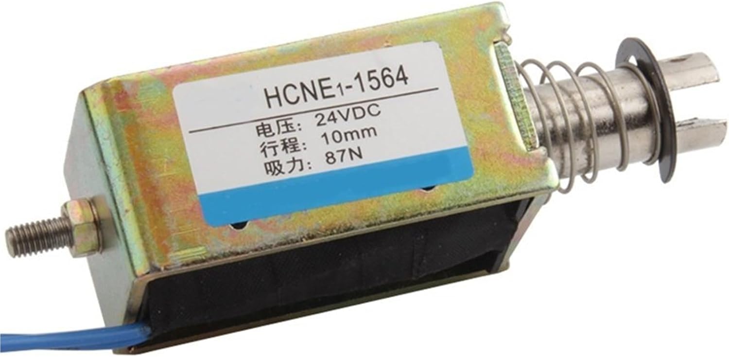12V/24V Pull Hold/Release 10mm Stroke 8.7Kg Force Electromagnet Solenoid Actuator HCNE1-1564(24V)