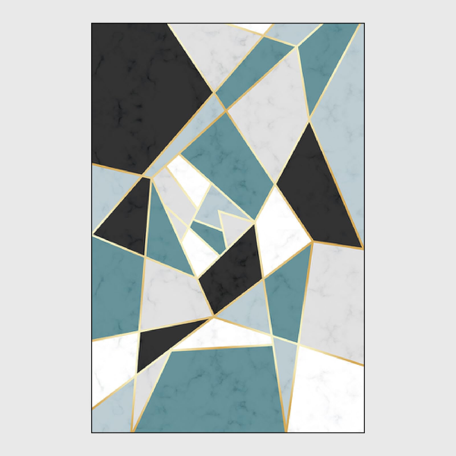 Dywan, 160 x 230 cm, Powierzchnia dywanu Salon Jadalnia, Sypialnia, Dywany Wystrój Domu Dywany, Czarny Biały Cyan Pomarańczowy Geometryczny