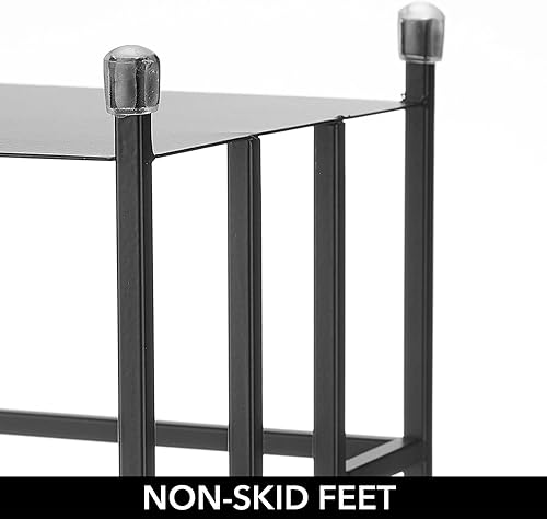 Miniatura 5 de mDesign Soporte de torre de reserva de papel higiénico de metal, 3 rollos de papel higiénico jumbo para almacenamiento de rollos de papel higiénico