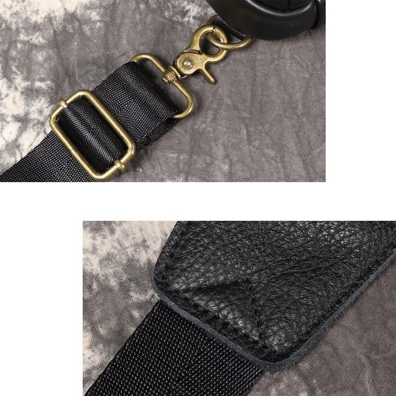Men's Genuine Leather Crossbody Phone Bag with Large Capacity Shoulder