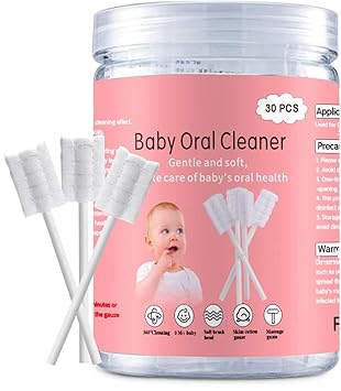 Style Keepers Baby Tongue Cleaner Gauze, Baby Toothbrush Disposable Oral Cleaner, Toddler Toothbrush for Tooth Mouth Gum Clean, Infant Toothbrush Oral Cleaning Stick, Baby Oral Cleaner Newborn 30 Pcs - image, photos