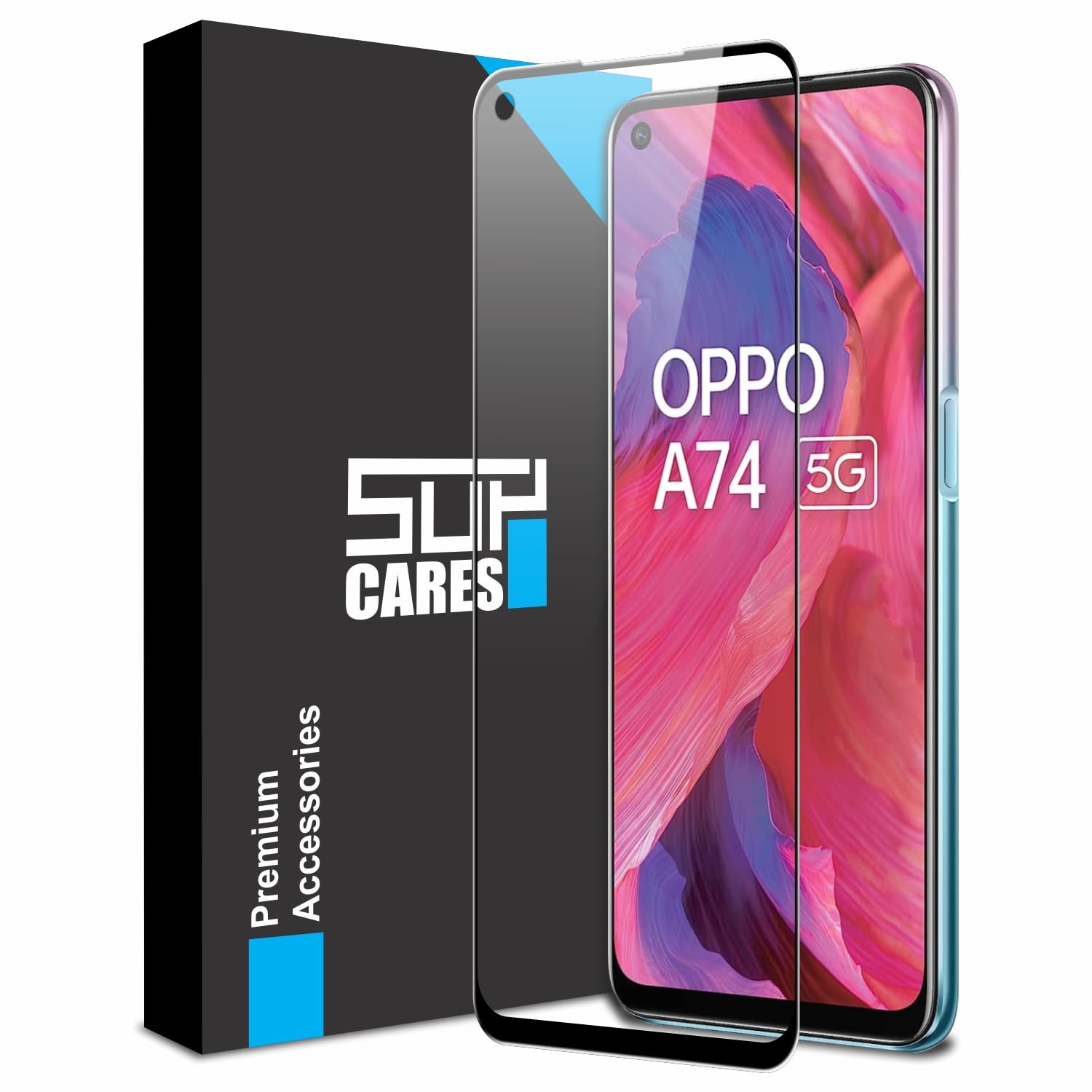 SupCares Edge to Edge Tempered Glass for Oppo A74 5G / Narzo 20 Pro/Narzo 30 / Narzo 30 5G and Narzo 30 Pro 5G with Easy Self Installation Kit | Black (B0BZL8W3YR) Amazon Price History, Amazon Price Tracker