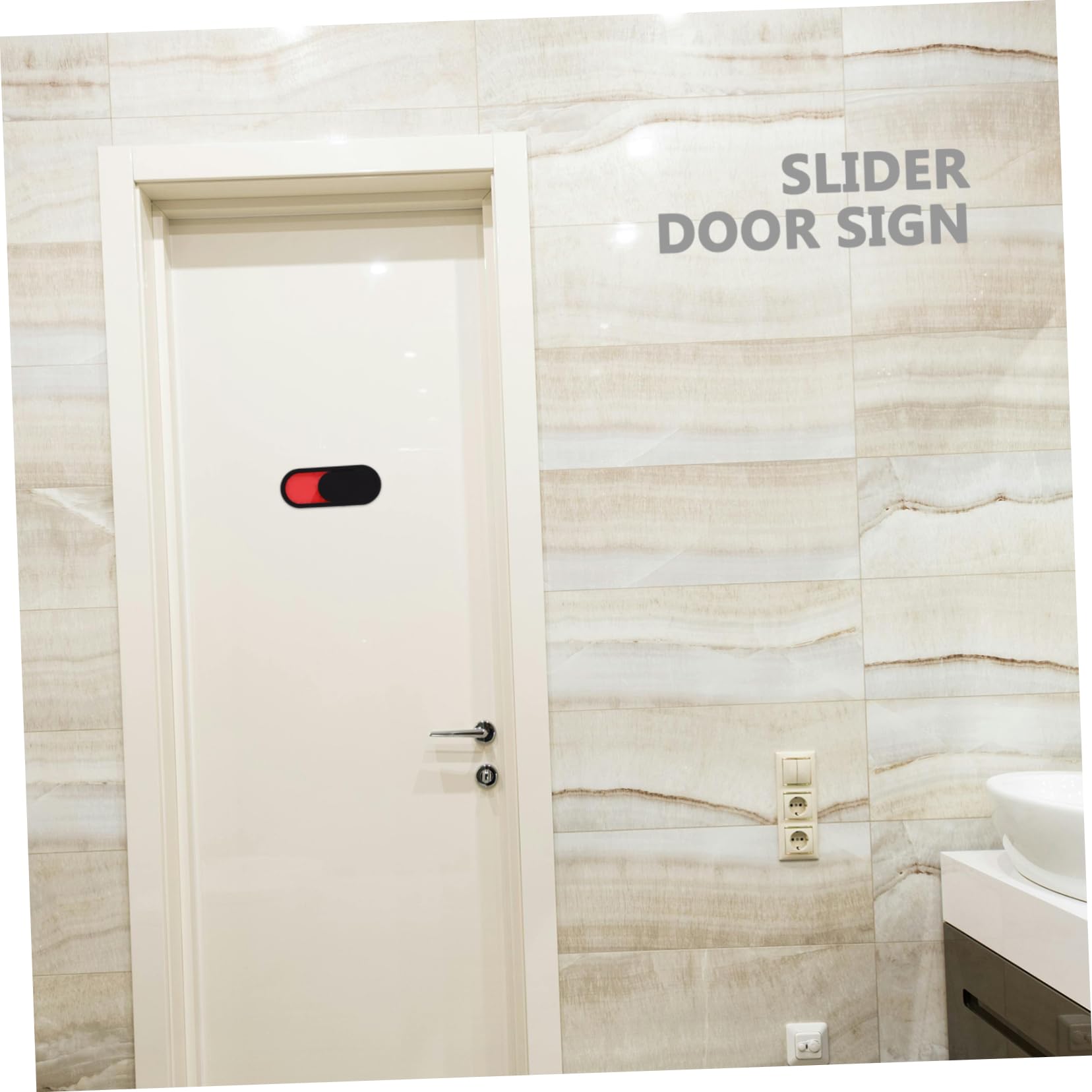 DOITOOL 48 piezas Deslizantes para Puerta Indicador de Estado Ocupado y Adhesivo Fuerte para Oficina Baño y Salas de Reuniones Fácil Instalación Diseño Compacto Color Negro