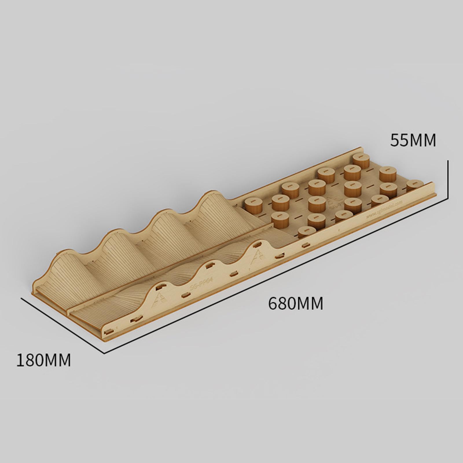 Mini Puente de Madera con Diseño de Desafío para Vehículos de Control, B