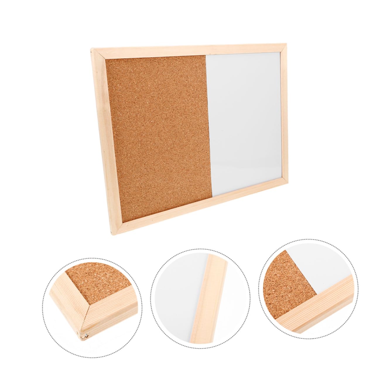 Artibetter Tablero de Corcho Pequeño con Pizarra 2 Piezas Marco de Madera Doble Cara para Oficina y Escuela Notas y Mensajes