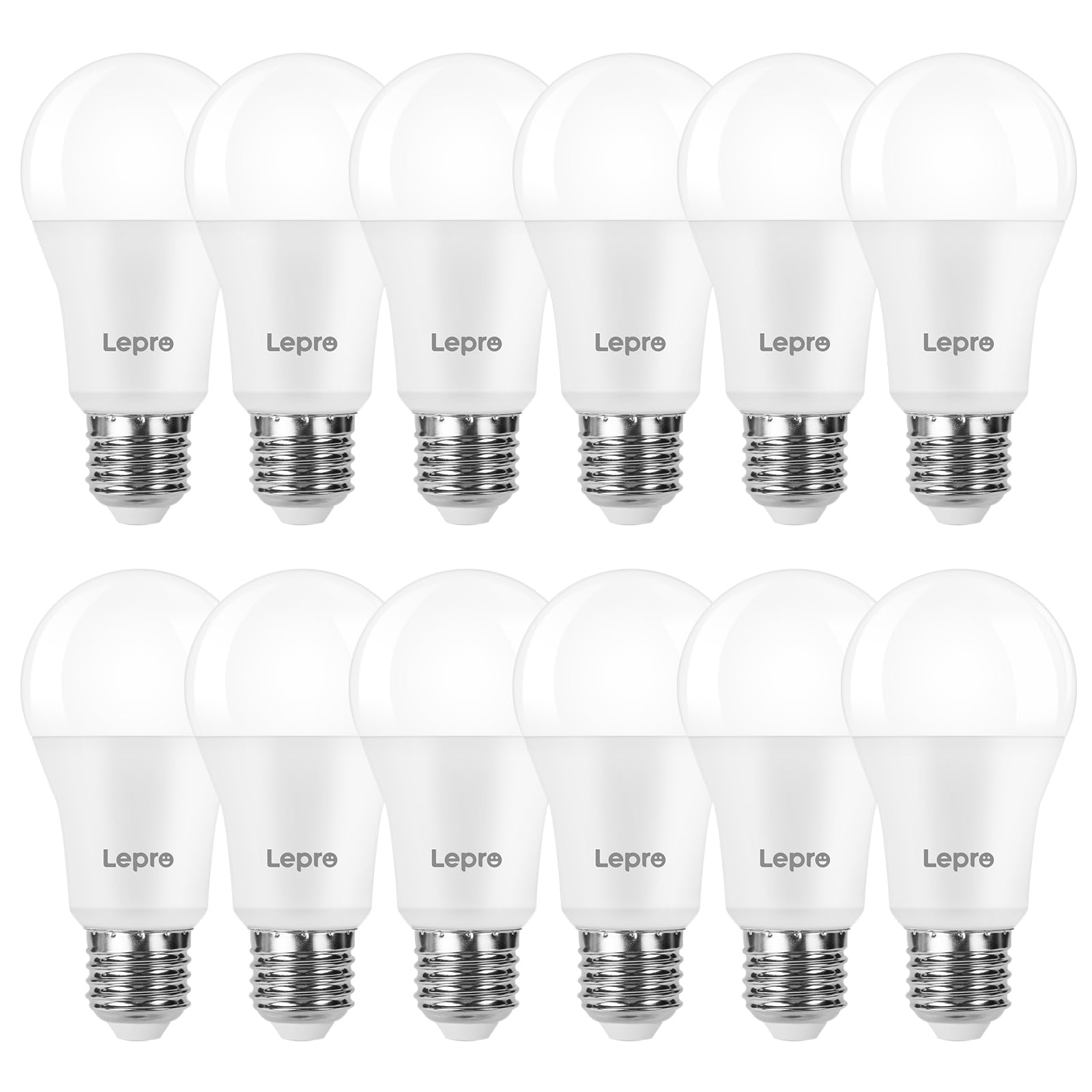 Lepro E27 Screw Bulbs 100W Equivalent, Warm White 2700K E27 LED Bulb, 13W 1520LM Edison Screw LED Light Bulb Super Bright, Energy Saving Light Bulbs, Non Dimmable, Pack of 12