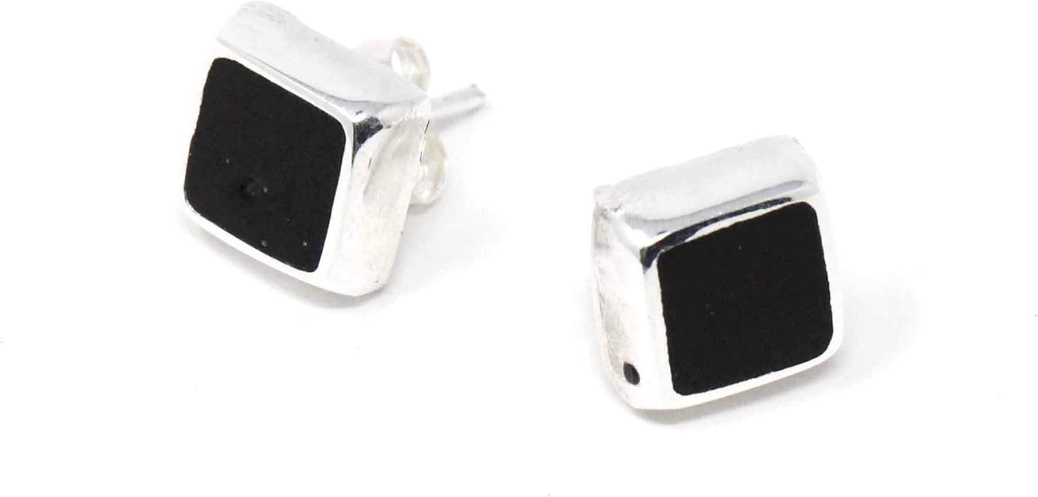 Global Crafts Womens Handcrafted Taxco Sterling Silver Stud Earrings - Stud Earrings