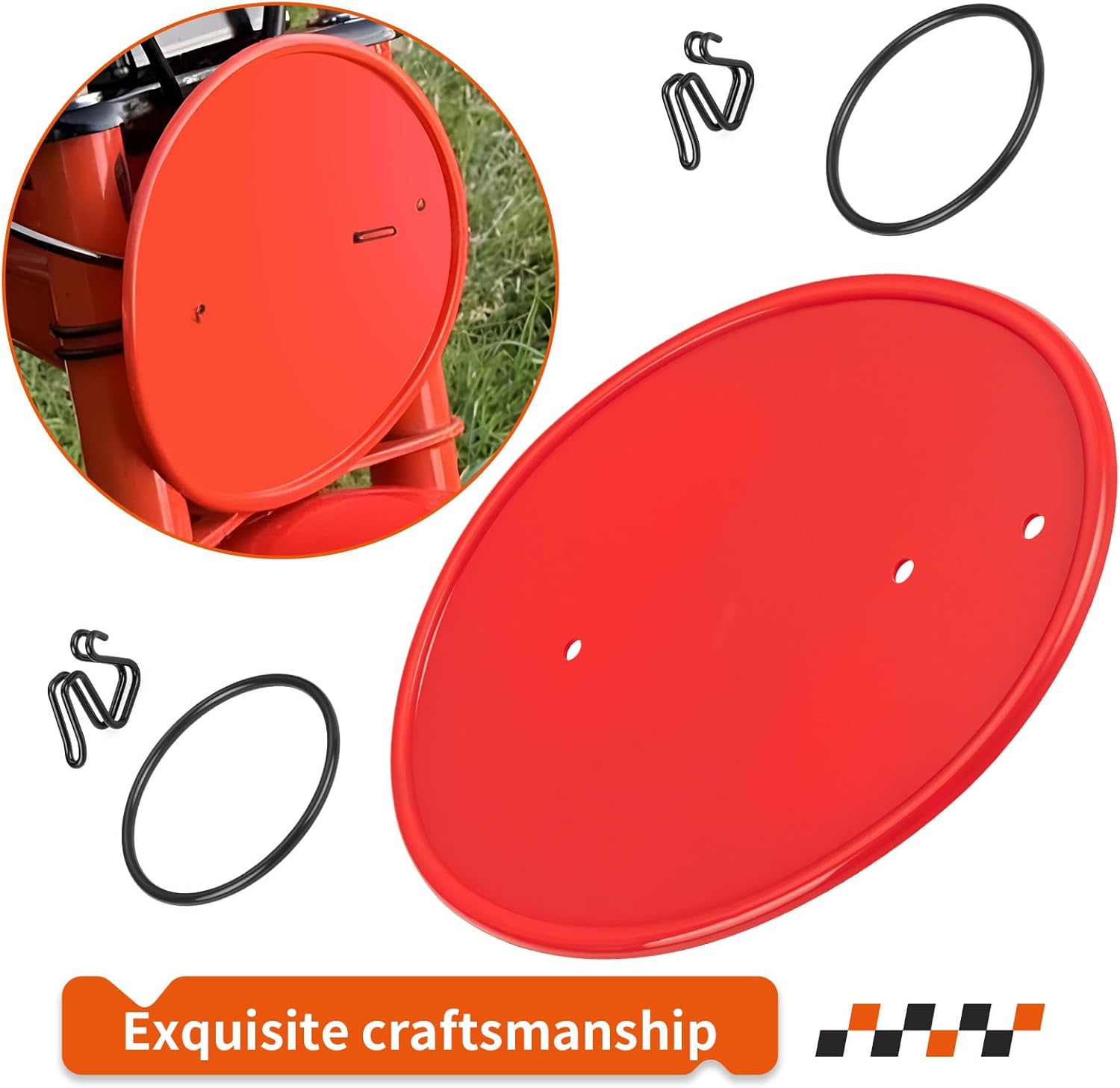 Red Front Number Plate with Clips & Bands for Honda Z50R 1979-1987