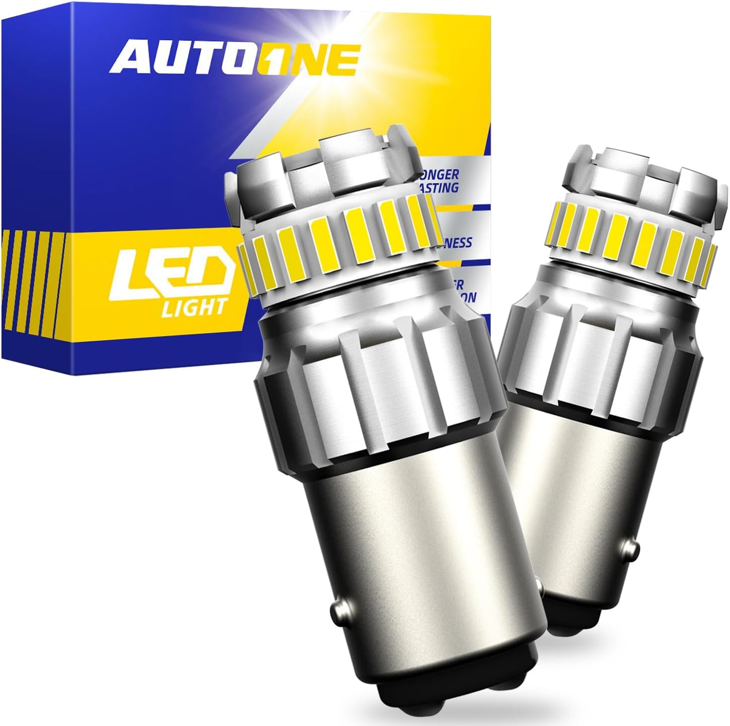 AUTOONE 1157 2357 LED Bulb White 6500K, 300 Brighter 2057 2357 7528