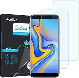 Acelive Cristal Templado Samsung J4 Plus, Fmway 2 Unidades Protector de Pantalla de Cristal Templado para M?vil Samsung Galaxy J6 Plus 2018 Samsung Galaxy J4 Plus