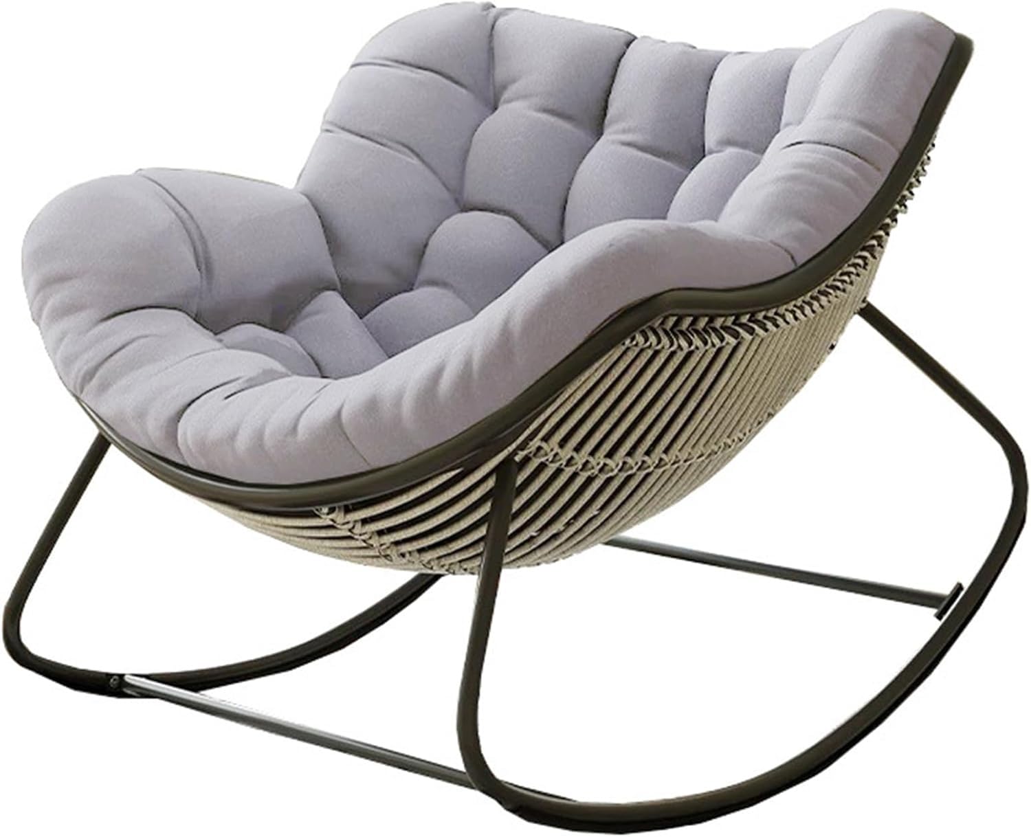 Chaise à bascule confortable contre le stress avec son grand coussin épais