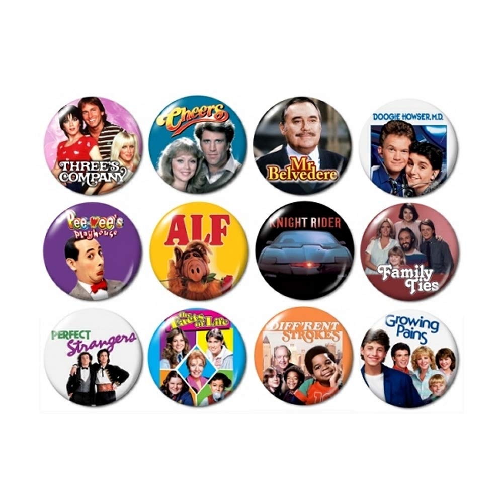 80's TV Buttons Pins (set #4)
