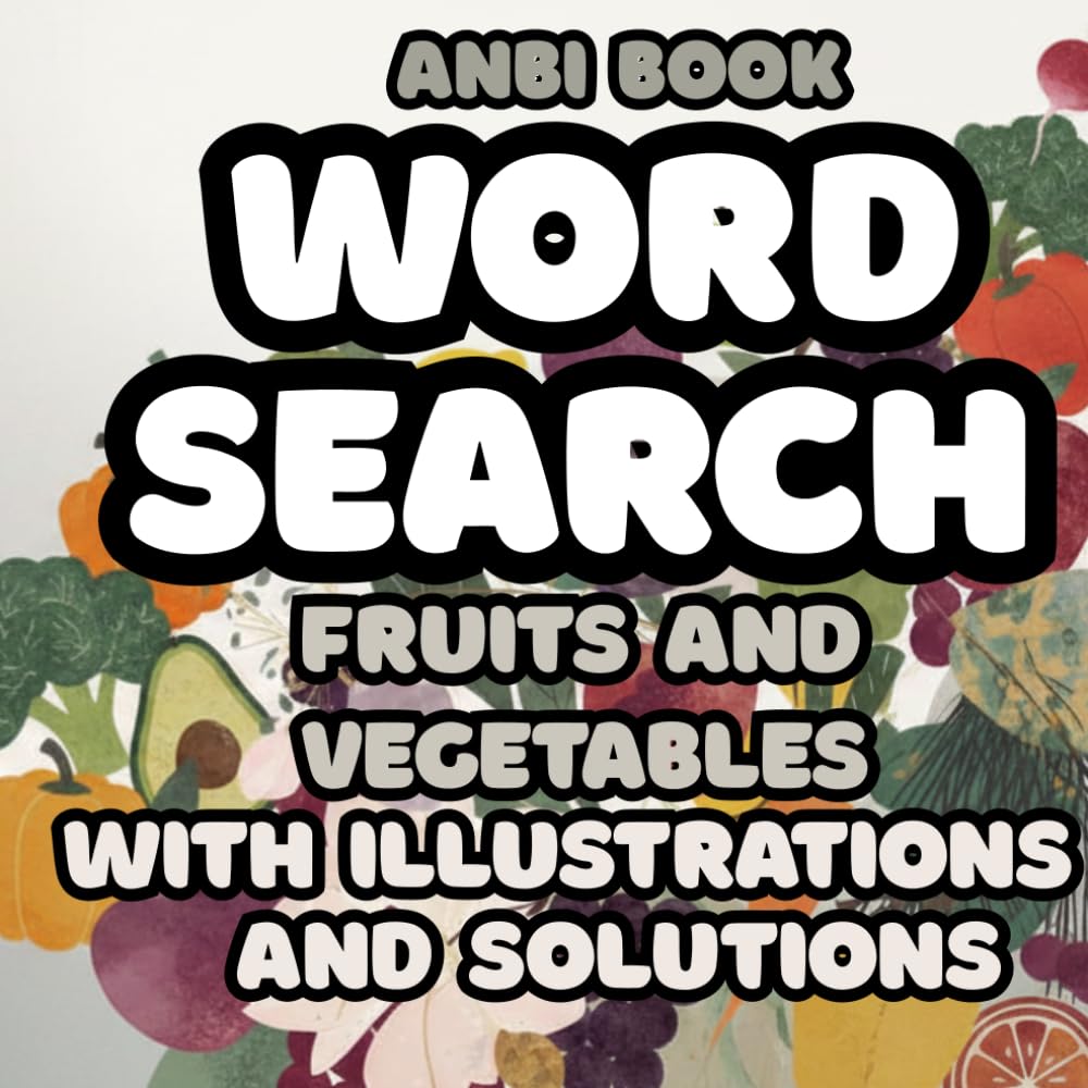 word search fruits and vegetables with images