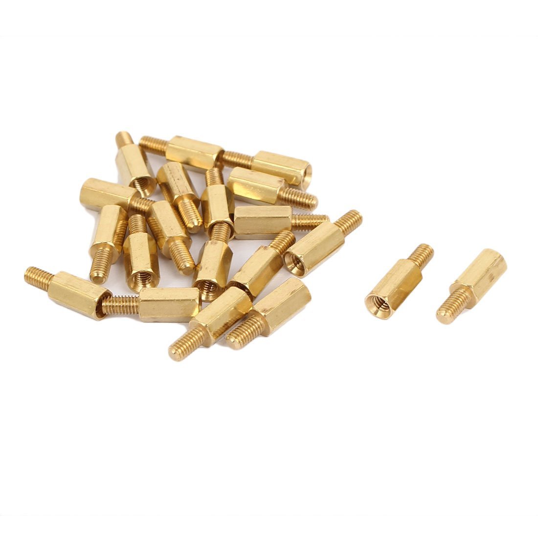 3NH® M3x9mm+6mm Male to Female Brass Hexagonal Standoff Spacer Pillar 20pcs-image-0