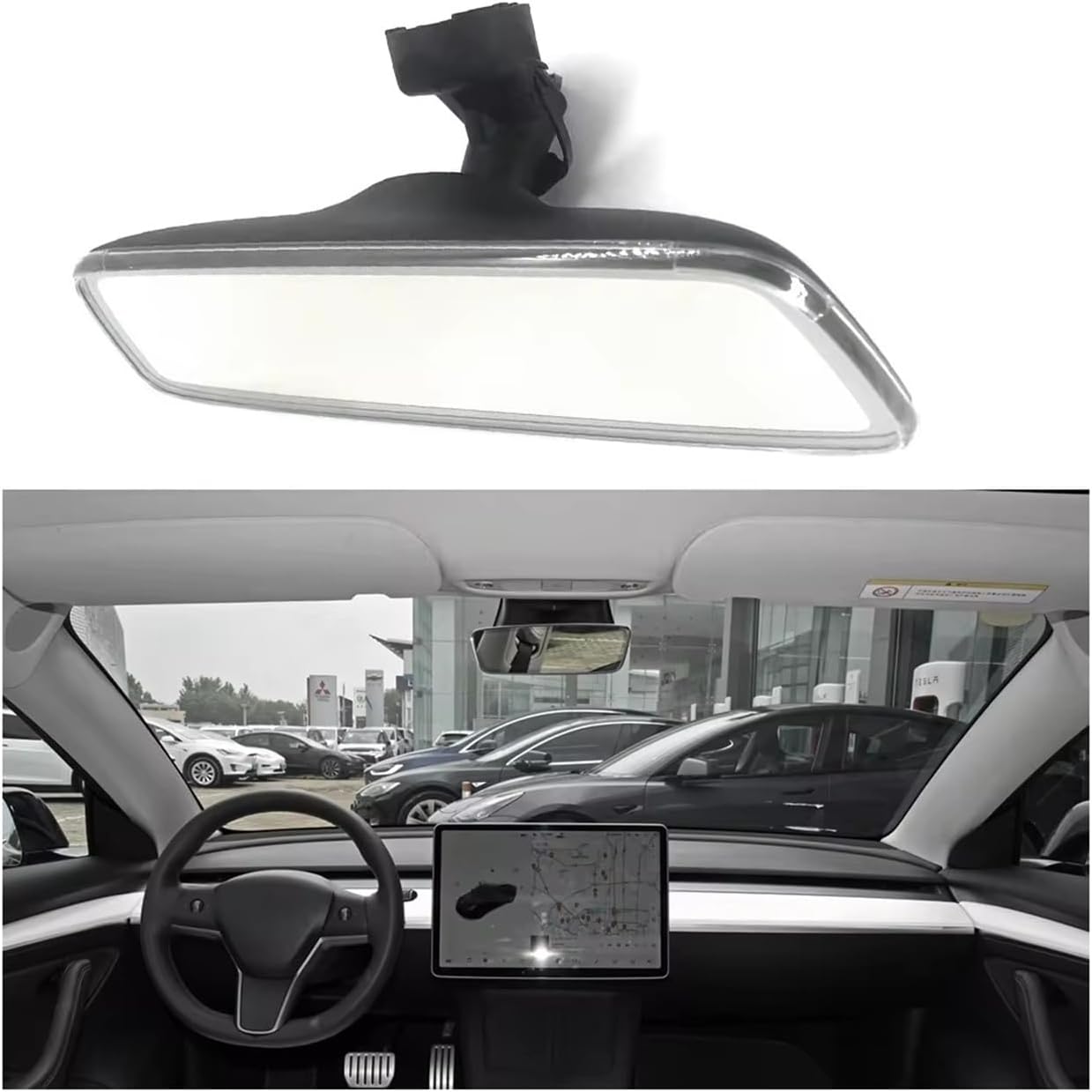 interior rearview mirror, Interior Rear View Mirror, For Tesla, For Model 3 Car Interior Mirror Rearview Mirror Reversing Mirror 1119904-01-G Car Rear View Mirror