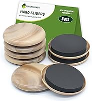 Vista 17 de Deslizadores de muebles para alfombra 8 unidades - Deslizadores para mover muebles de 3 1/2 pulgadas Protectores de suelo para patas de sillas