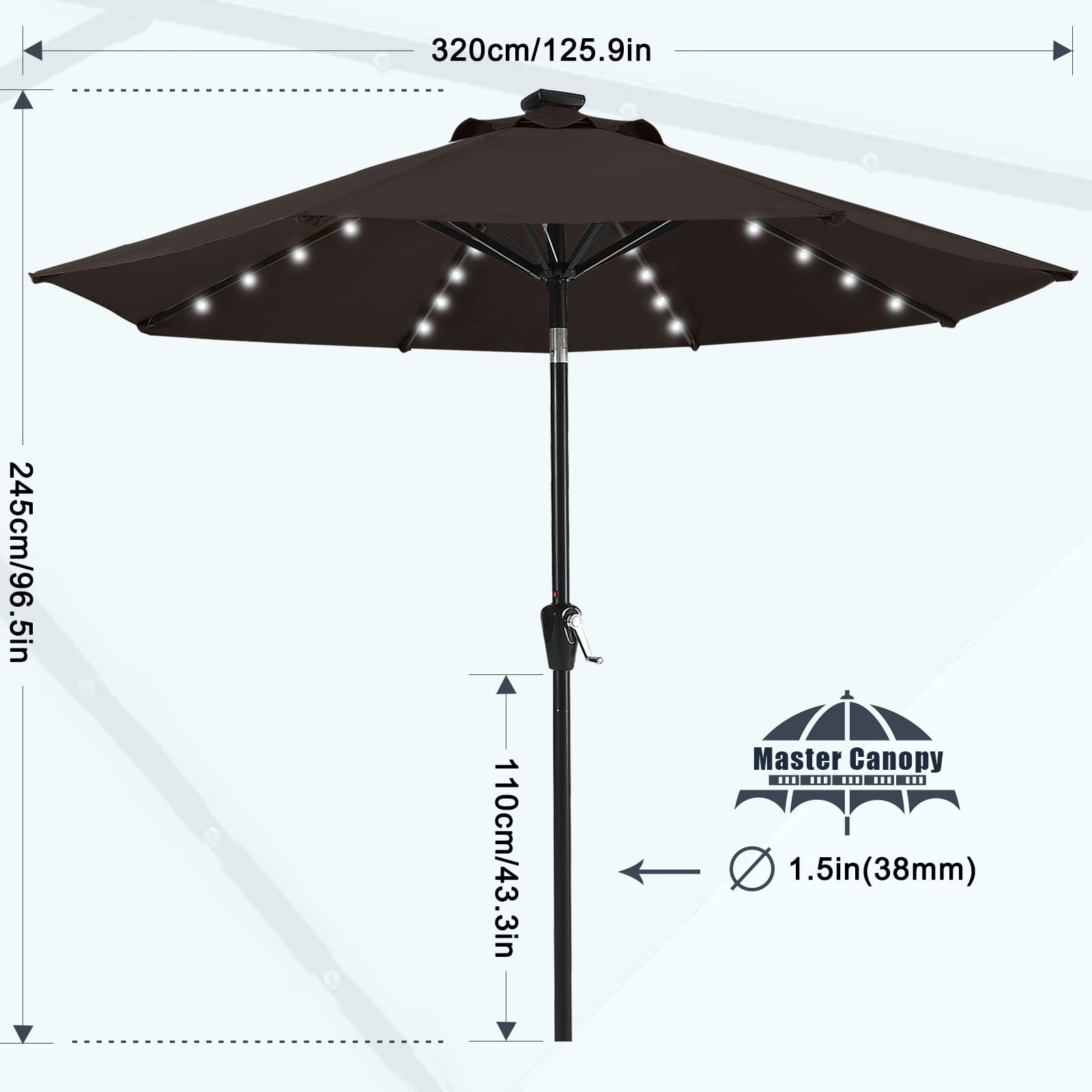 マスターキャノピー（MASTERCANOPY） LEDライト付き ガーデンパラソ Amazon.co.jp: マスターキャノピー（MASTERCANOPY） LEDライト付き