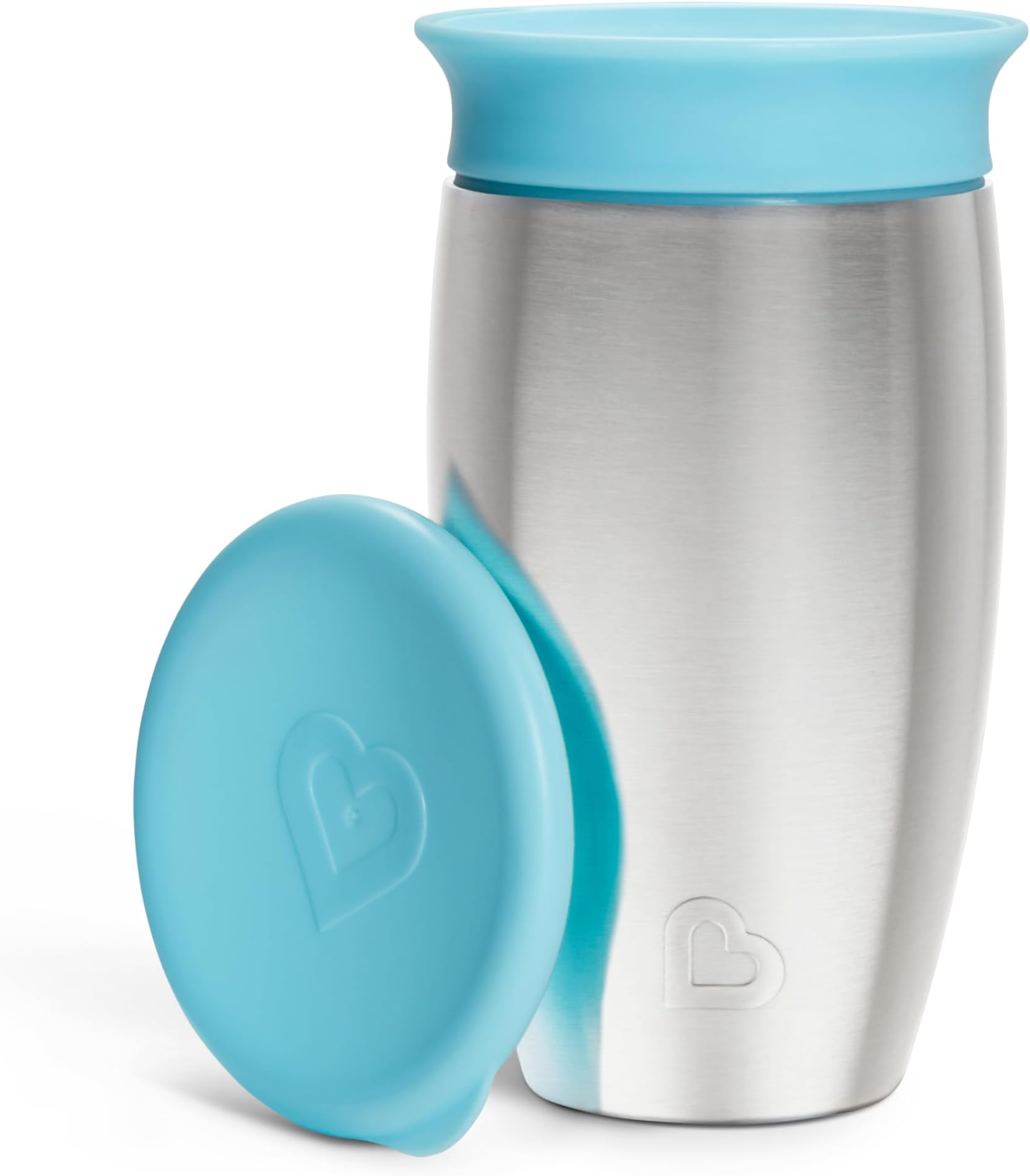 Munchkin Miracle 360 Degree Stainless Steel Sippy Cup, 10 oz/296 ml, Blue
