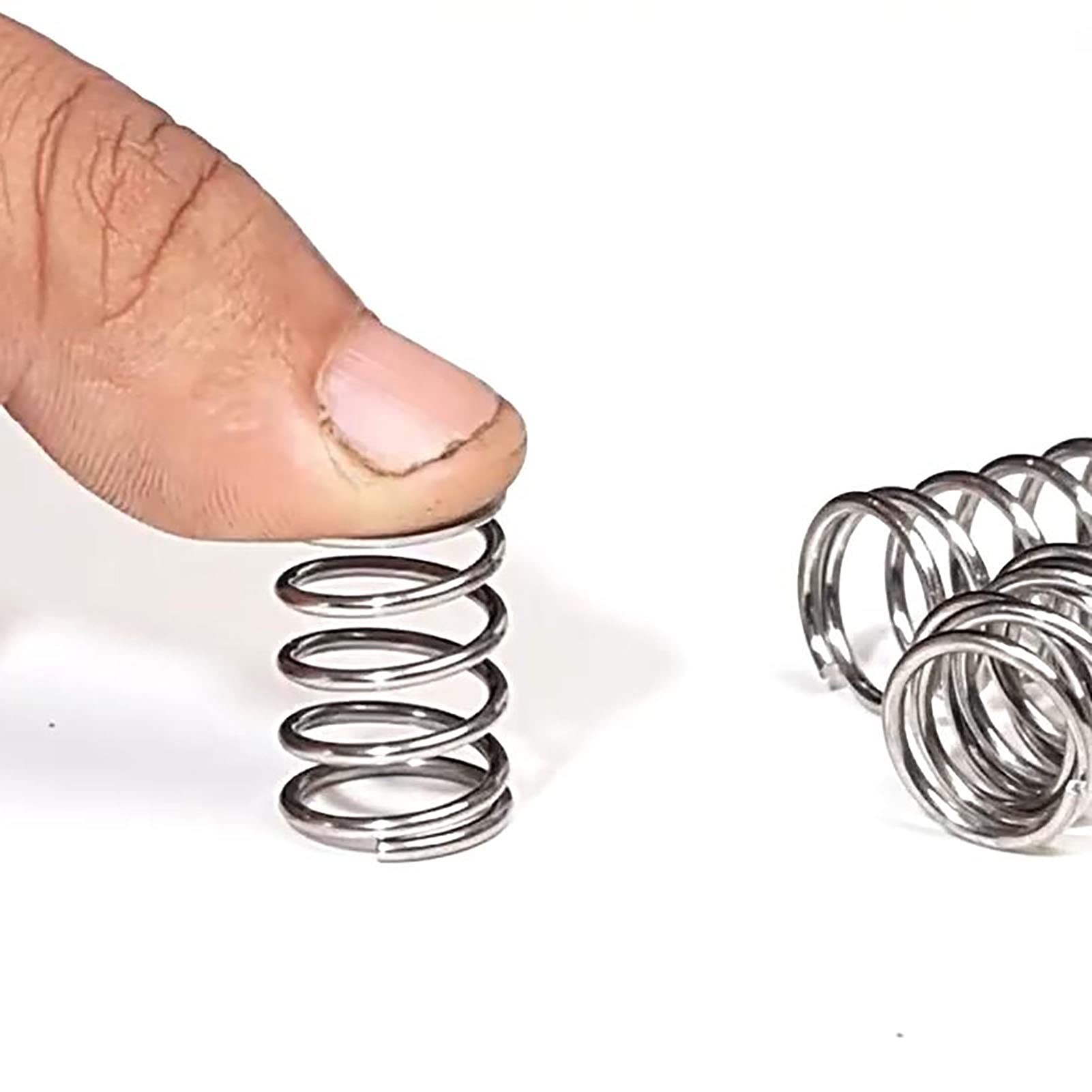 Shuxiang Set Di 10 Molle Di Compressione | Filo 0,4mm X Ø4mm | Lunghezze 5-50 Mm | Acciaio Per Molle | Per Fai Da Te E Riparazioni