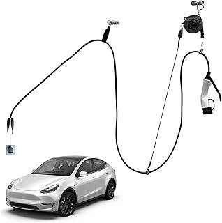 Automatisches Aufhängesystem für Elektroauto-Ladekabel – Kabellose, platzsparende Ladekabelhalterung für Garage, Carport die Montage an der Decke oder an der Wand
