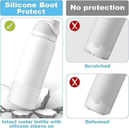 Vista 33 de 2PCS Silicone Water Bottle Boot for Owala 24oz 32oz 40oz, Anti-Slip Protective Sleeve Bottom Bumper Protector for FreeSip, Twist, and Flip Stainless