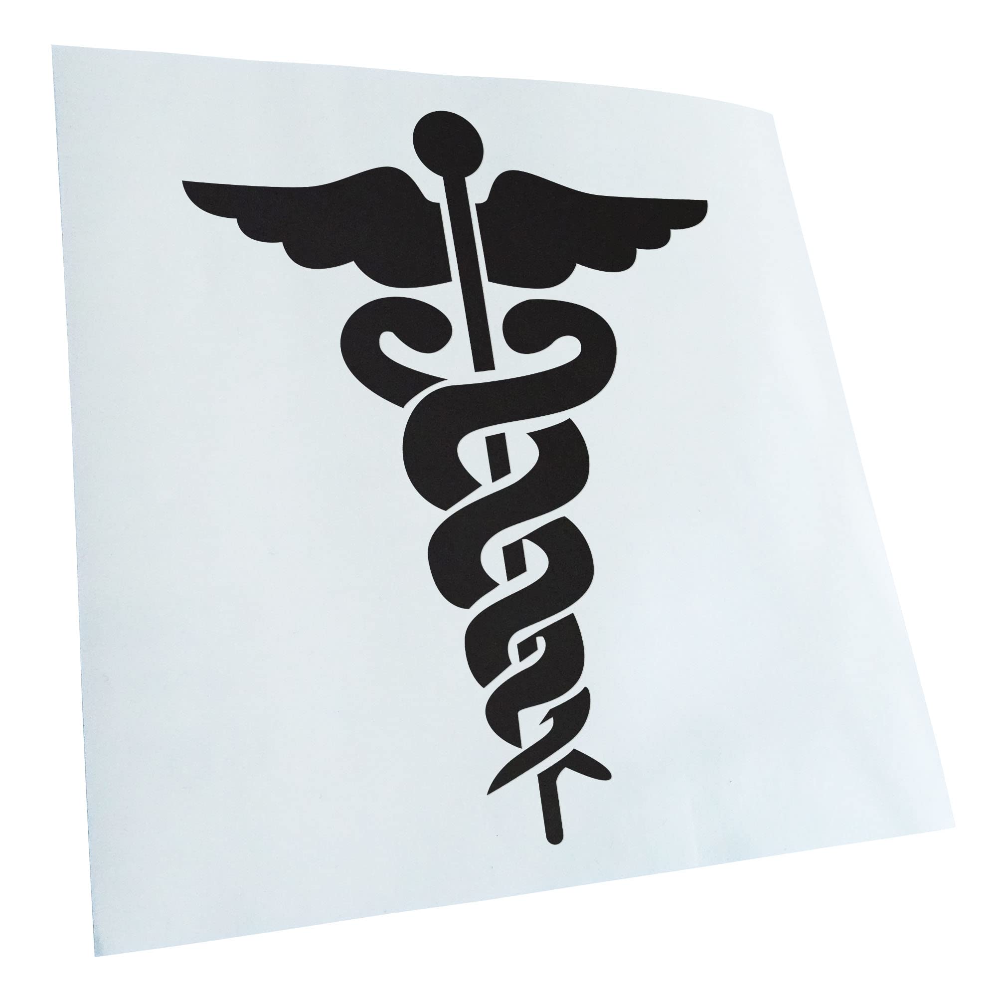 Kiwistar - Car Sticker - Matte Black - 12.5 x 10 cm Aesculapstaff - Doctor's Symbol - Snakes - Rear Window Car Sticker Weatherproof for Car Truck Moped Truck - Sticker Exterior Self-Adhesive Tuning