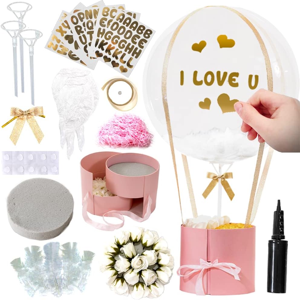 Gift Box Surprise for Women with High-Grade Greeting Balloon, Double Layers Rotating Drawer