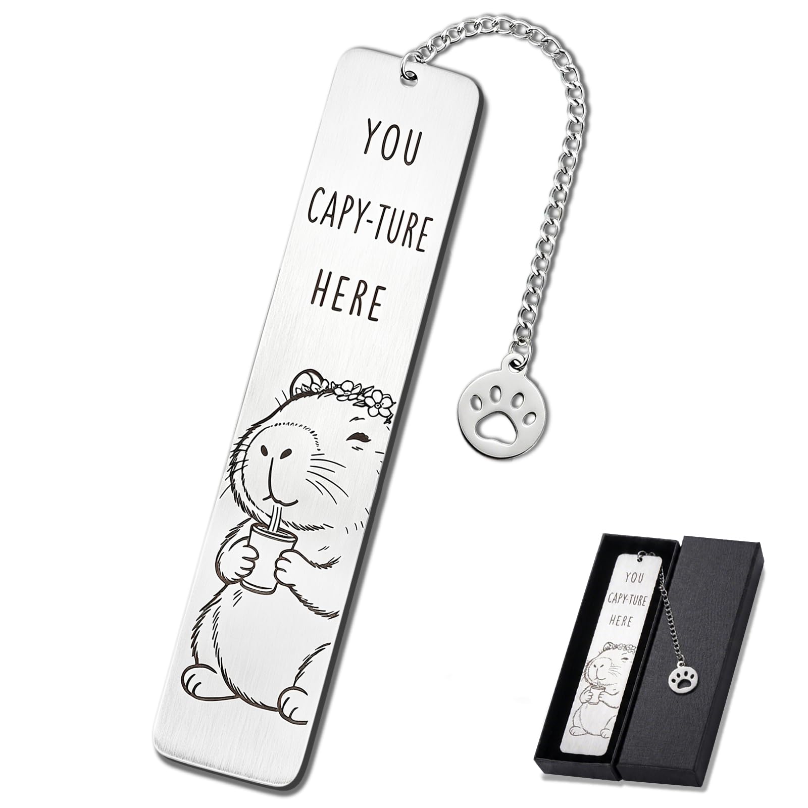 Capybara Gifts for Women Bookmark Birthday Book Lover Stationery Gifts Bookmarks for Women Men Cute Teacher Reading Friendship Thank You Gift Capybara Book Mark Accessories Christmas Stocking Fillers