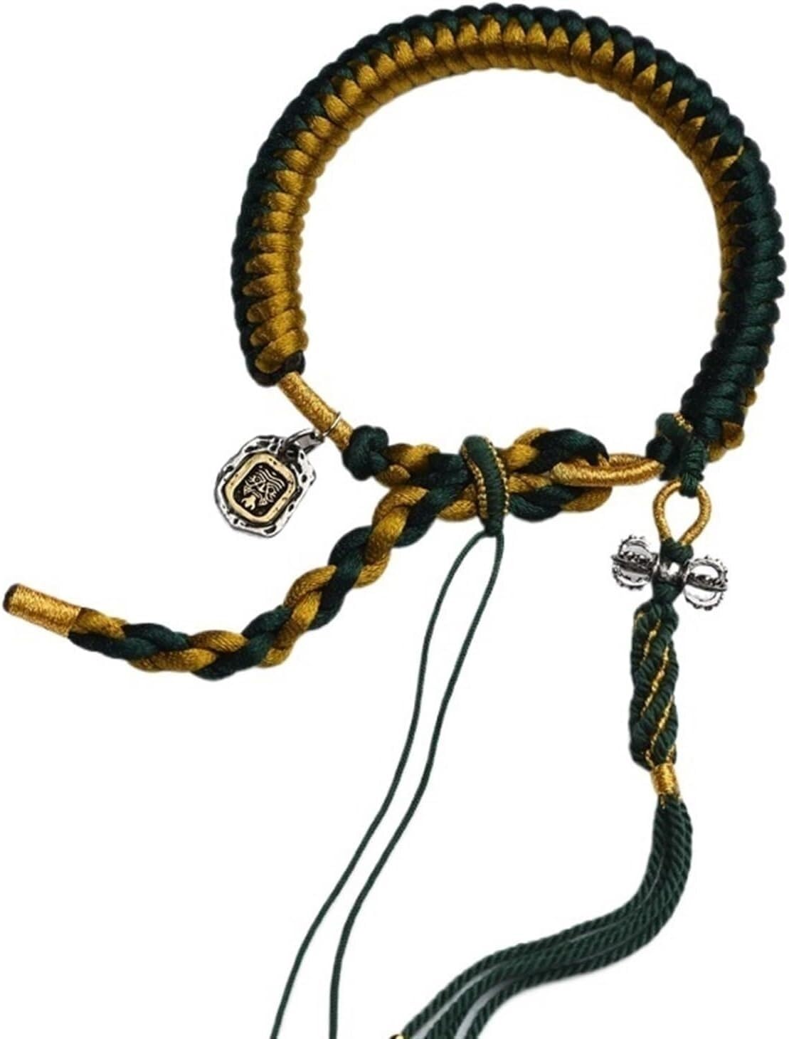 YNIYUJKL Bracelets,Lucky Charm,Braided Bracelets, Tibetan Single Loop Bracelet Hand-Woven Double Loop Hand Rope Hand-Painted Zakiram Dzi Ethnic Style