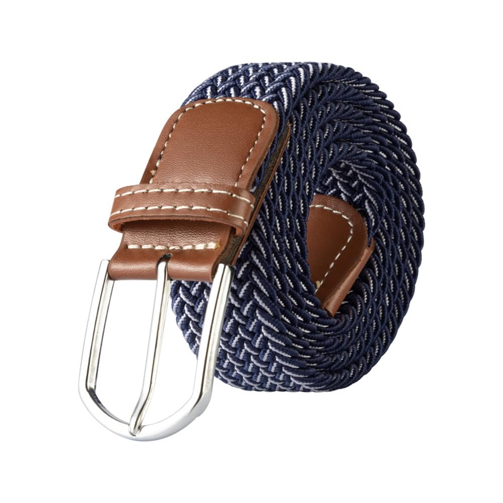 120 cm Unisex-Gürtel aus elastischem Stoff, lässig, Dornschließe, erweiterbar, geflochten, Stretch-Canvas, schlicht und stilvoll, Freizeitgürtel für Herren und Damen