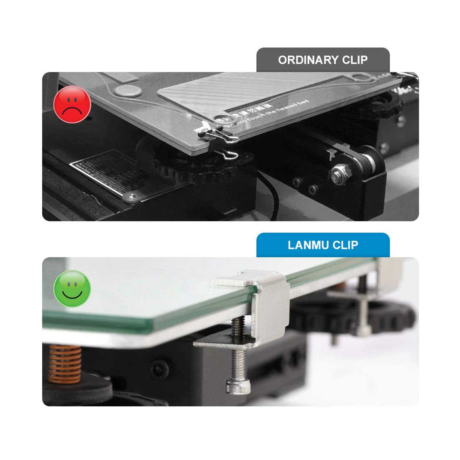 Review 3D Printer Glass Clips heyous 2pcs Glass Bed Clips Clamps