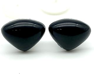 3dancraftit Plastic Safety Nose with washers for Amigurumi Puppet Animal Crochet Stuffed Nose Crafts 1 3/16" / 30mm 14 pcs Black EA58