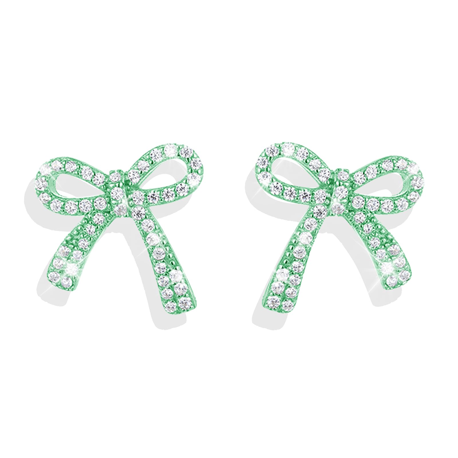 Bow Earrings for Women Sparkly Rhinestone Bow Stud Earrings Jewelry Gifts