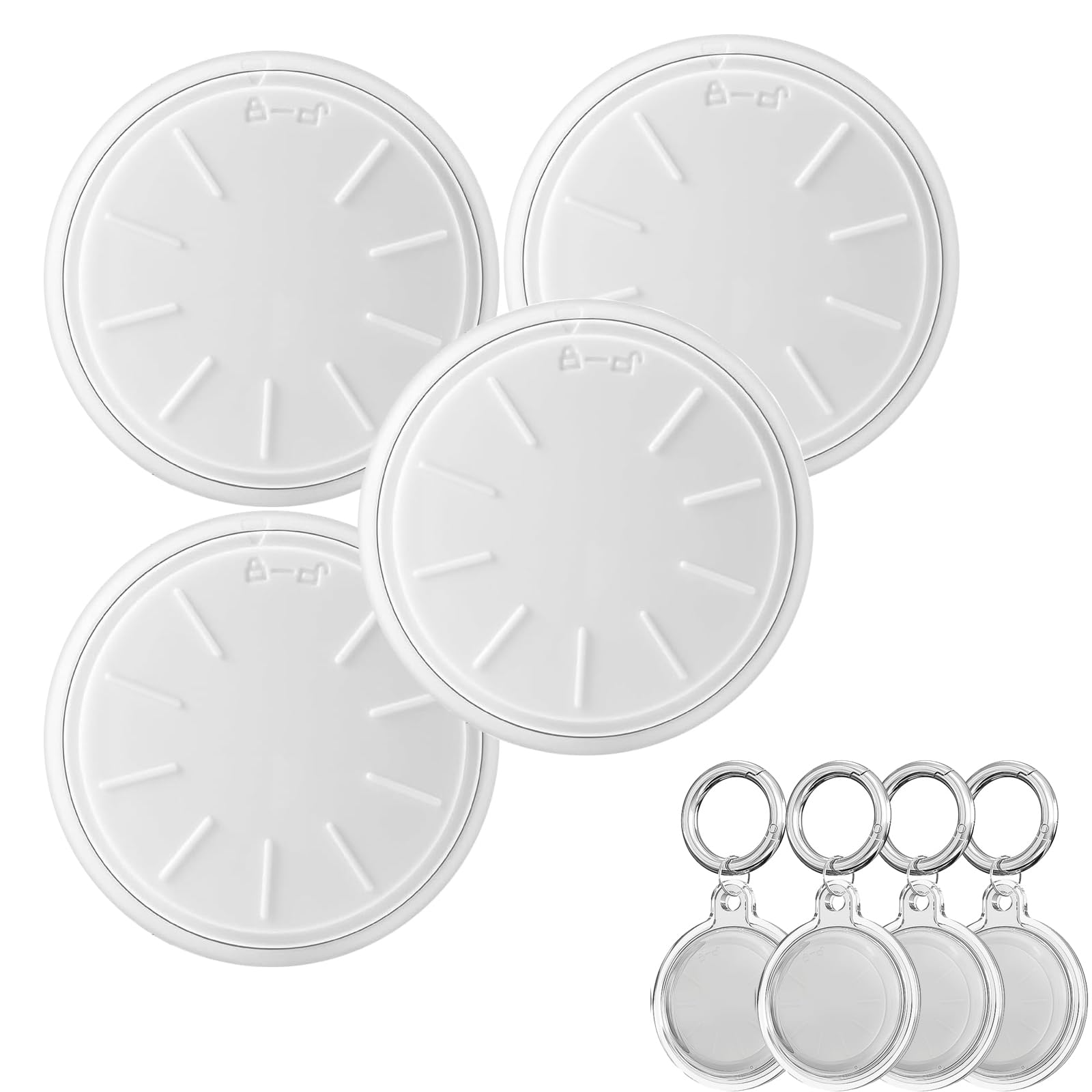 4 Pack Item Finders Work for Find My (iOS Only) Smart tag, Luggage Tracker, Key Finder, Suitable for Locator of Various Items Such as car Keys, Bags,