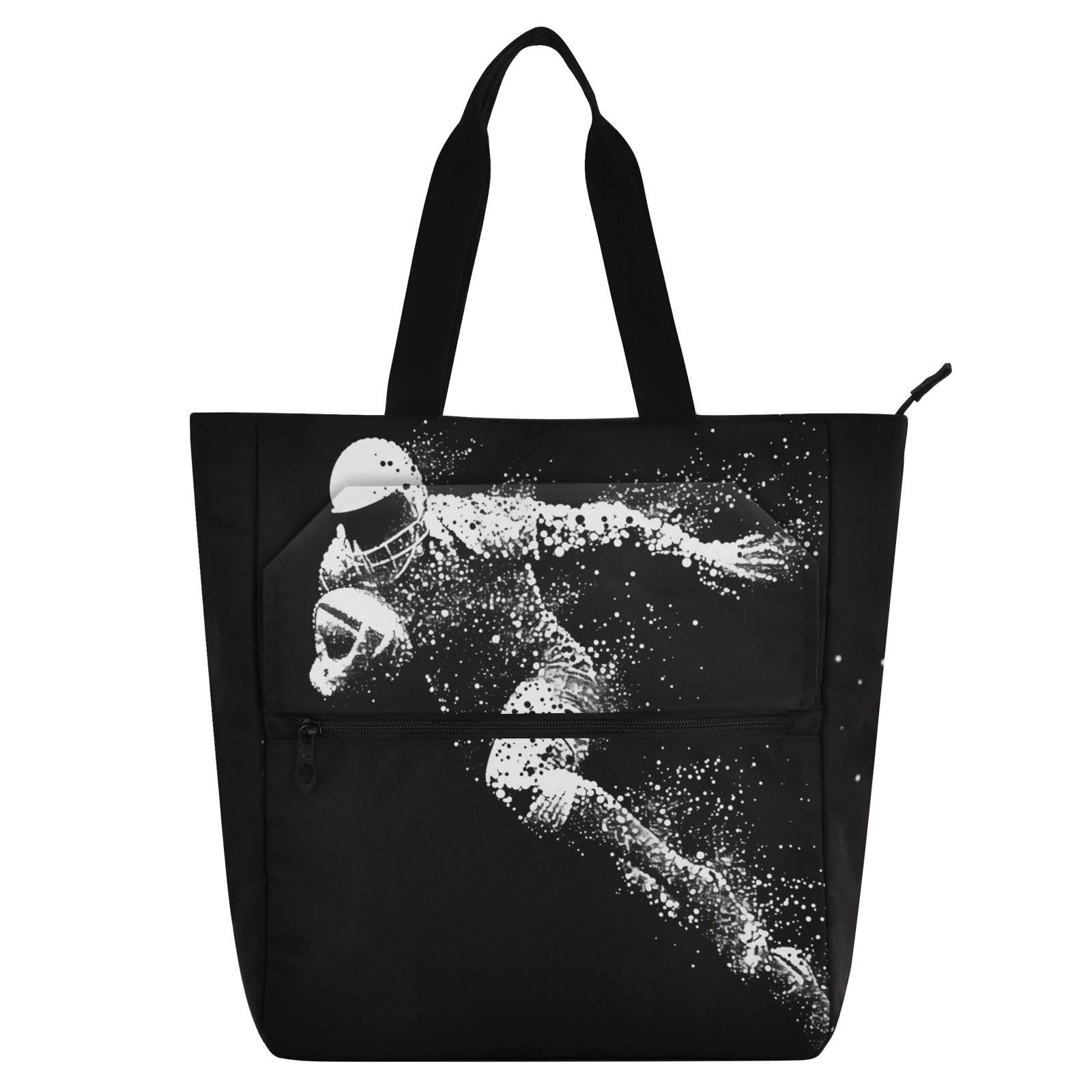 Bolsa de mano para libros con diseño de fútbol americano ideal para la playa y escuela 7