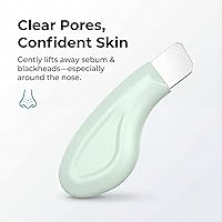 Vista 7 de Blackhead Remover Tool, Stainless Steel Face Scraper for Deep Cleansing, Skin Scrubber Face Spatula with Silicone Cover, Nose Blackhead Remover