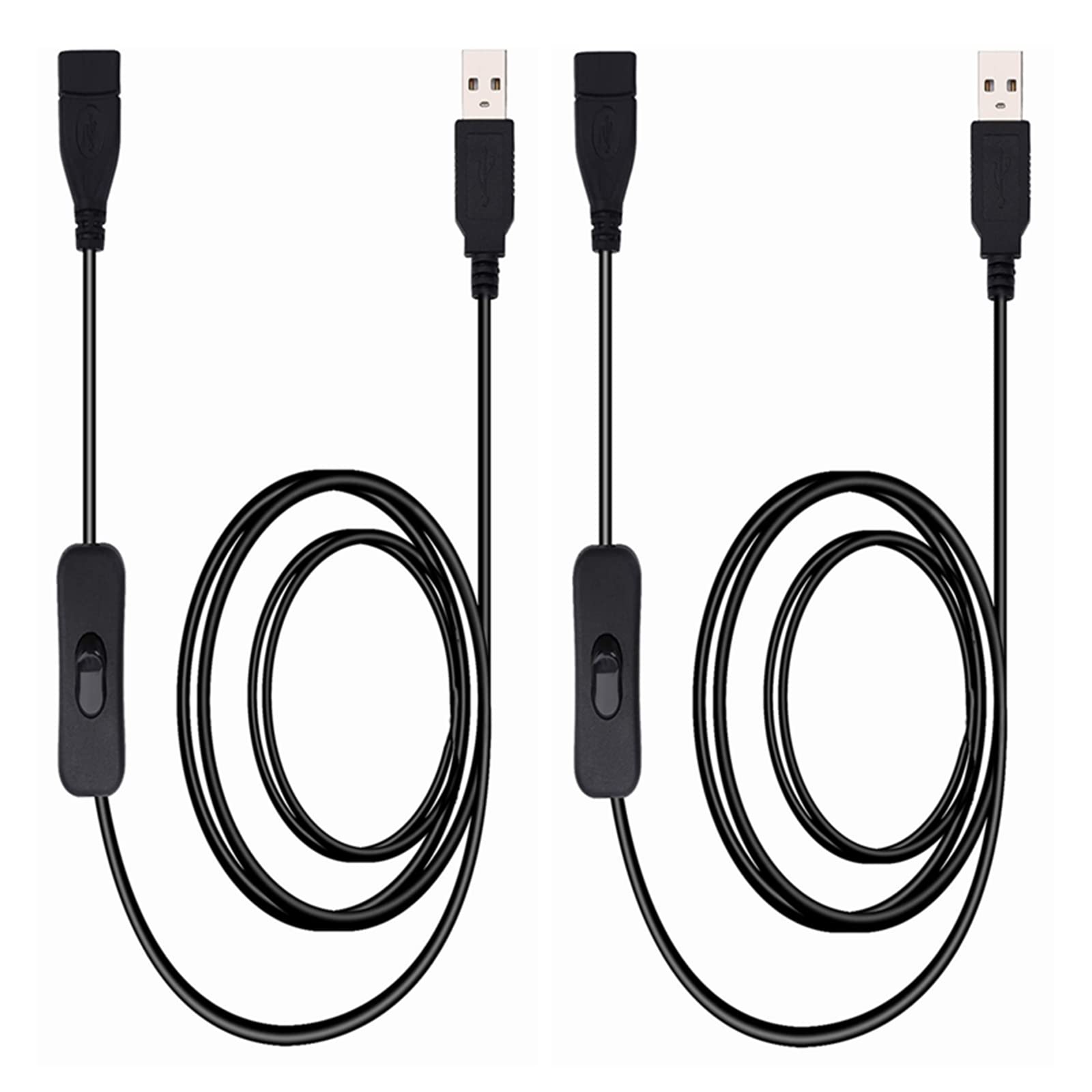 Amazon.co.jp: YFFSFDC USB A オス メス 延長ケーブル 2m ON/OFF