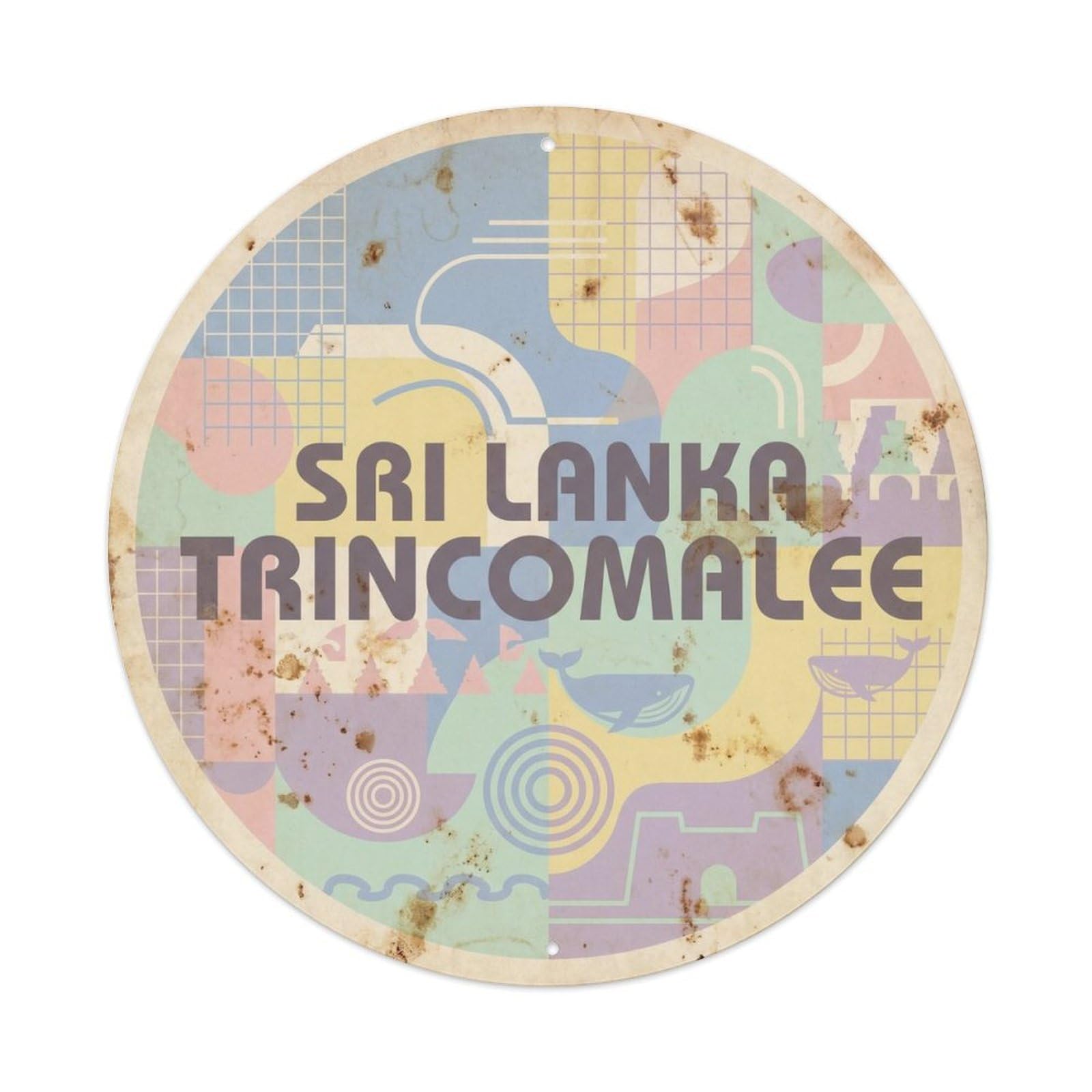 Sri Lanka Trincomalee Island Destination Ocean Journey Metal Tin Sign