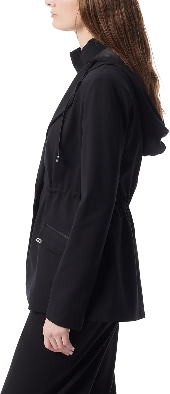 DEE OCLEPPO Womens Jasmine Button Front Blazer with Detachable Hood Standard - Image 3