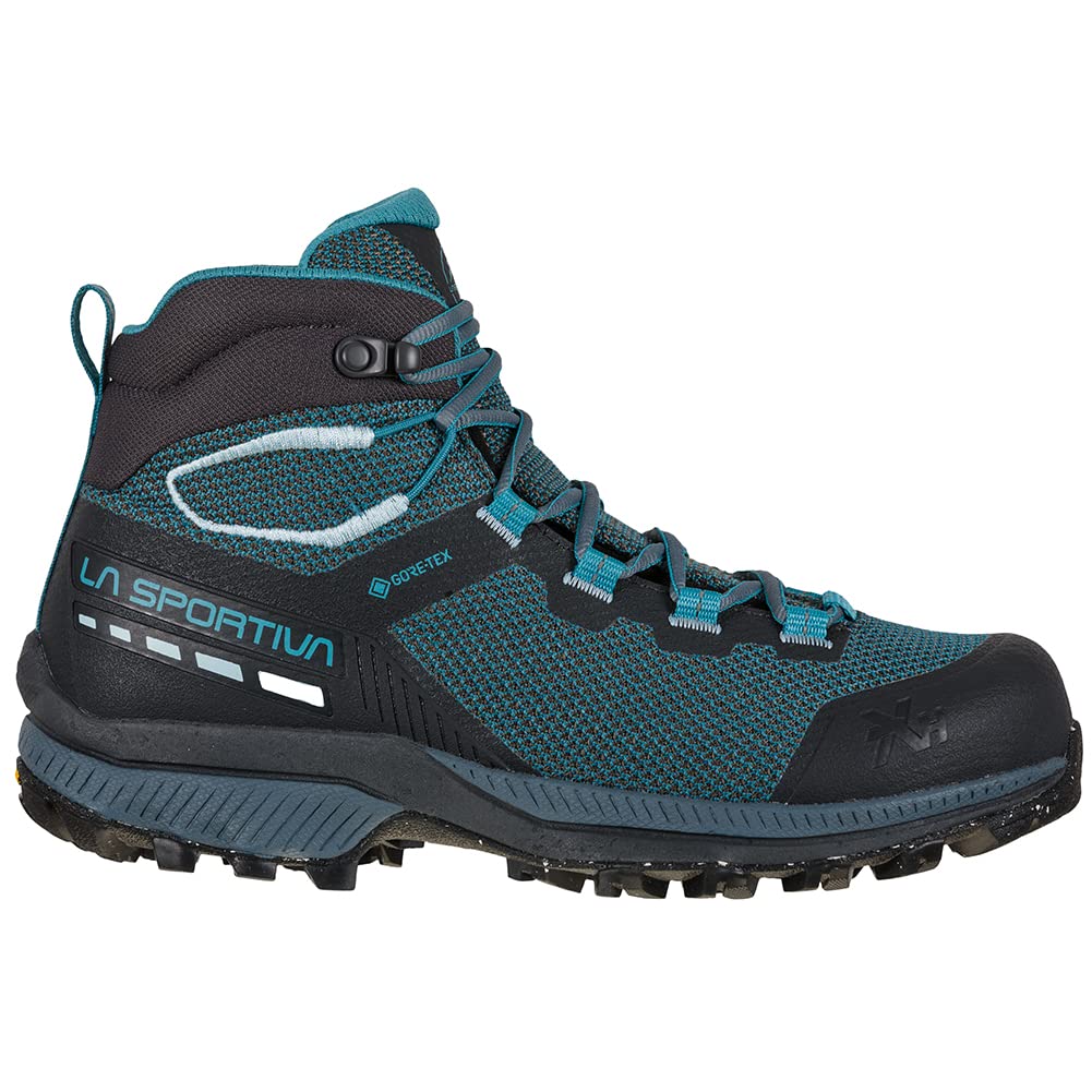 La Sportiva Womens TX Hike Mid GTX Waterproof Hiking Boots, Topaz/Carbon, 6.5 US | 38.5 EU