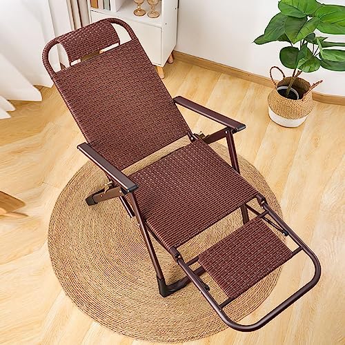 Chaise longue de jardin inclinable à gravité zéro en osier