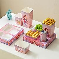 Vista 1 de Baffect Bandejas de aperitivos de noche de película, 120 unidades, incluye 20 bandejas de aperitivos de fiesta de sirena, 20 cajas de palomitas