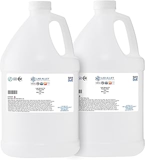 Lab Alley Light Mineral Oil, USP Grade, 2 Gallons, Kosher, Halal, Multipurpose Lubricant, Laxative, and Non-Conductive Coolant