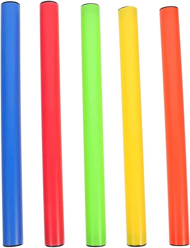 5 unidades de relé compactos para carreras, palos de retransmisión de pista para competiciones escolares y deportes al aire libre, accesorios y